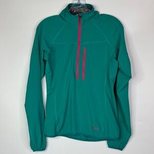 Rab Blue Lunar Pull On Windproof 1/2 Zip Shirt Size Small